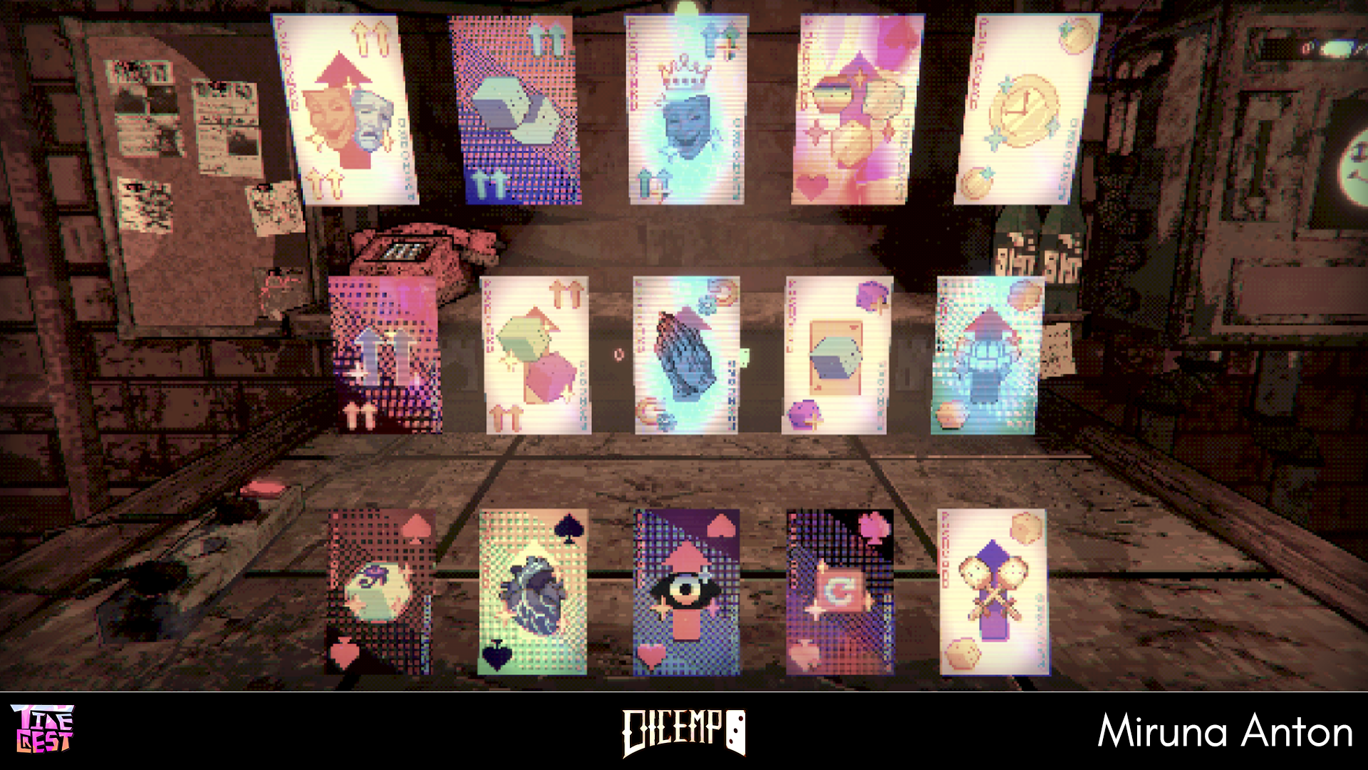 Dicempo Pushcard designs by Miruna Anton