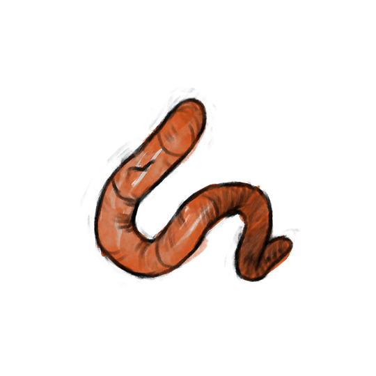 Worm sprite by Miruna