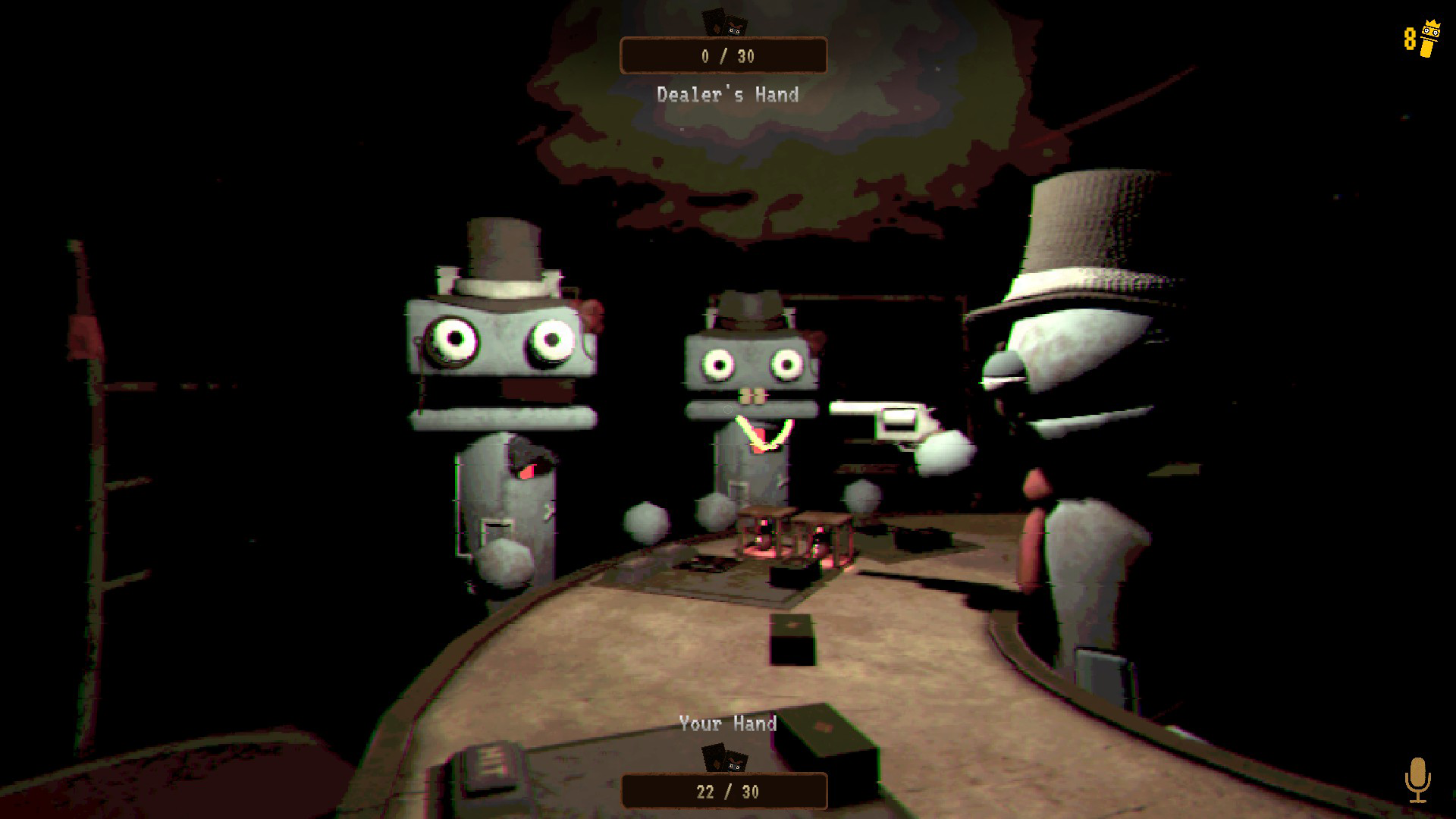 One-In screenshot, the dealer's hand